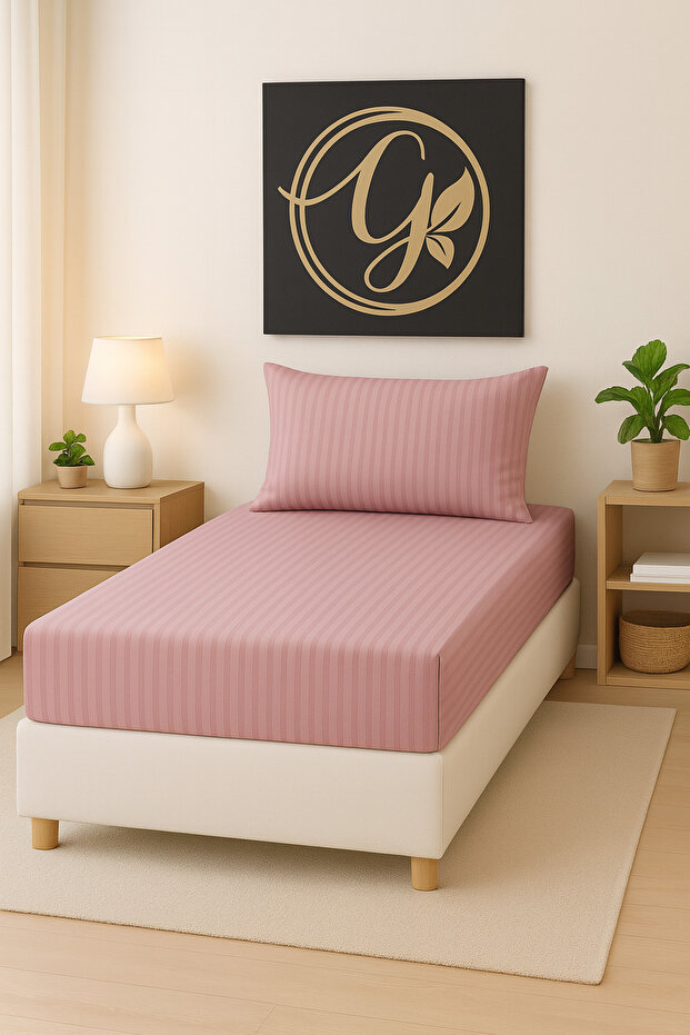 Single Satin Elastic Bed Sheet Set (100X200 & 120X200)