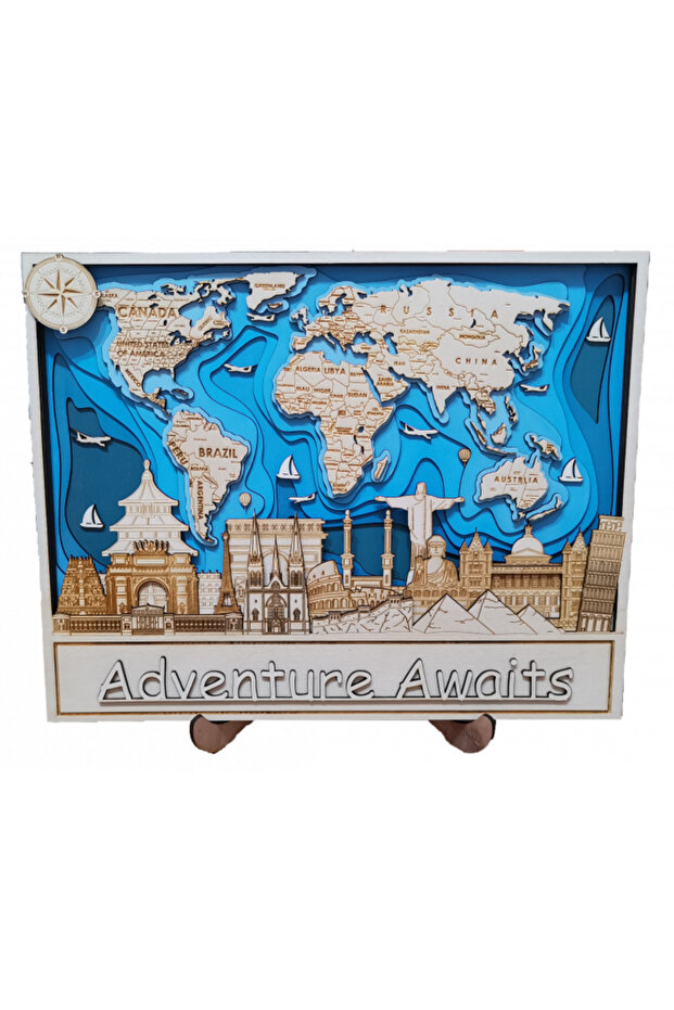 Tablou WORLD multistrat 3D - 1