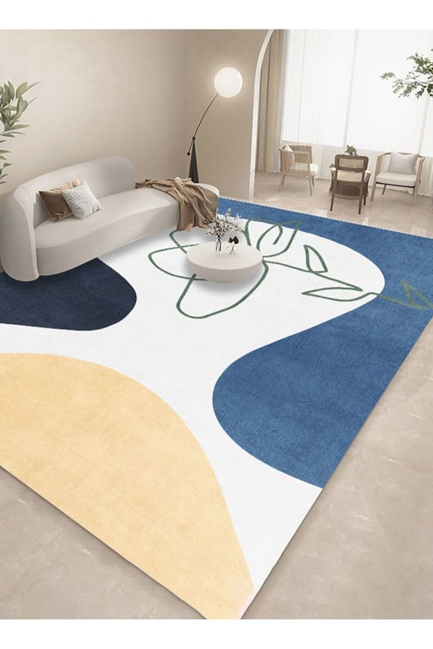 Modern Living Room Rug Soft Anti-slip Floor Carpet Contemporary Floor Rugs for Living Dining Room B