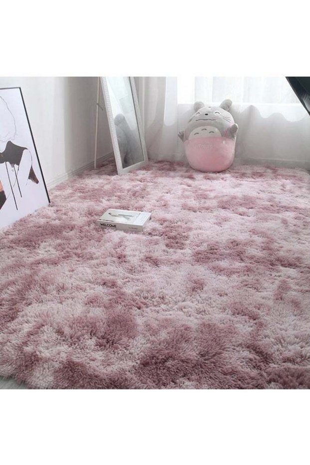Super Soft Rugs Fluffy Carpets Tie-Dye for Living Room Bedroom Girls Kids Nursery Home Decor Non-Sl