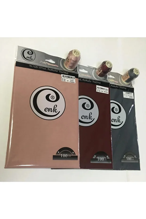 3 Adet İthal Cenk Yazma 100 cm 3 Adet altınbaşak polyester yazma ipi - 3