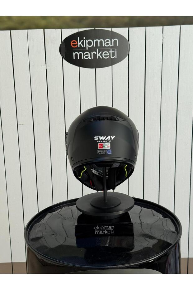 Matt Black Çene Açılır Kask - 6