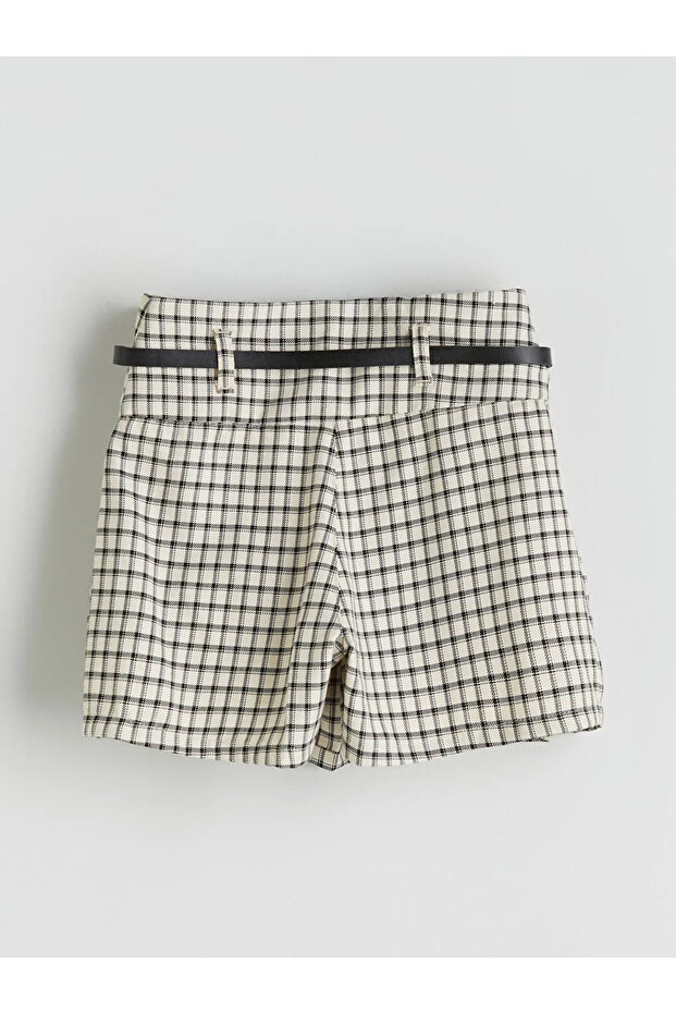 LCW KidsBej Pileli Kız Çocuk Şort Etek - 3