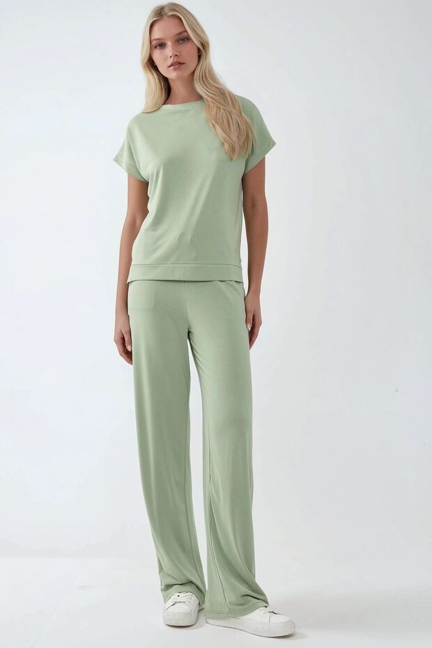 Soft Touch Geniş Paça Modal Pantolon - 2