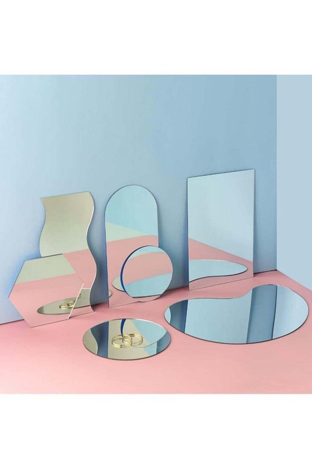 Acrylic Mirror Reflection Board Geometric Shape Photo Background Props Set - Photography Ornaments
