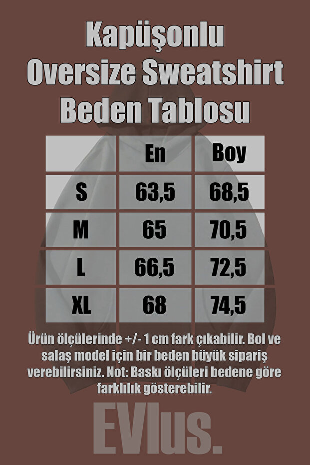 Hanorac oversize 80 cu glugă imprimată - 3