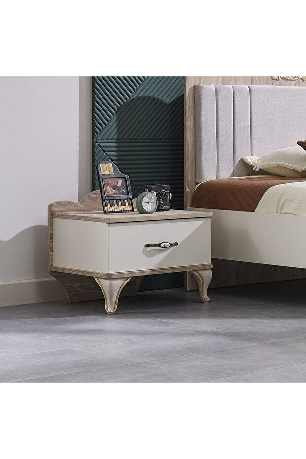 طاولة جانبية ميدو ذات درج واحد - 1