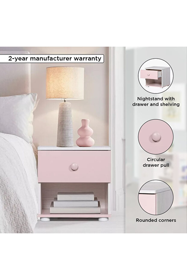 طاولة جانبية آنا ذات درج واحد - 4