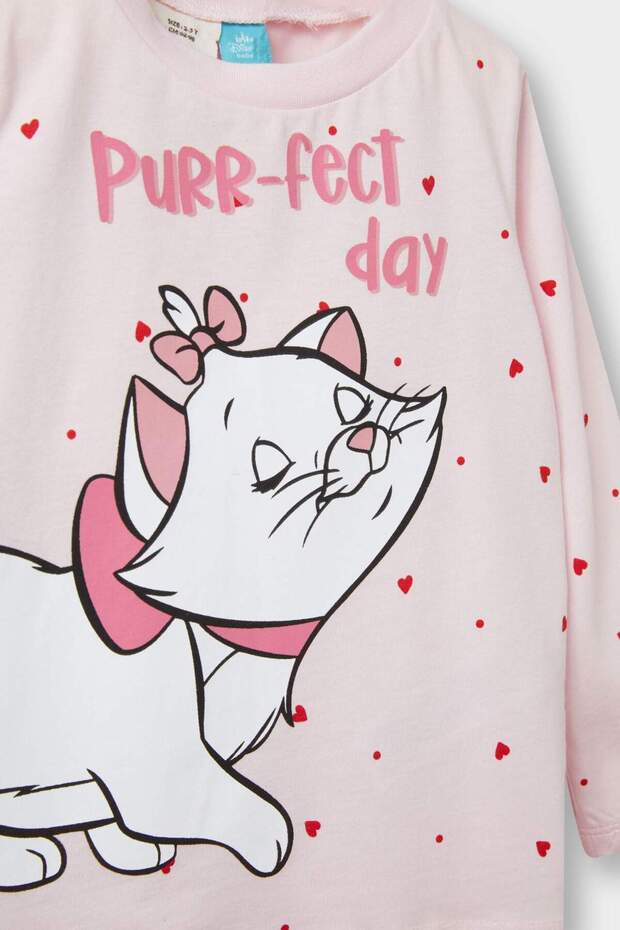 Kız Bebek Aristocats Pijama Takımı Uzun Kollu Üst Uzun Alt F4589A525AU - 3
