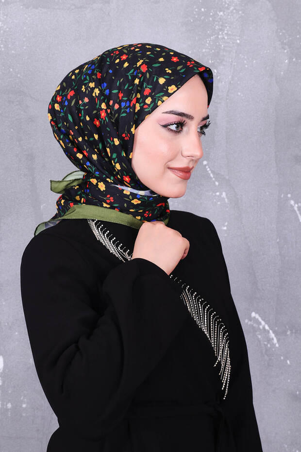 وشاح منقوش من القطن الناعم - 2