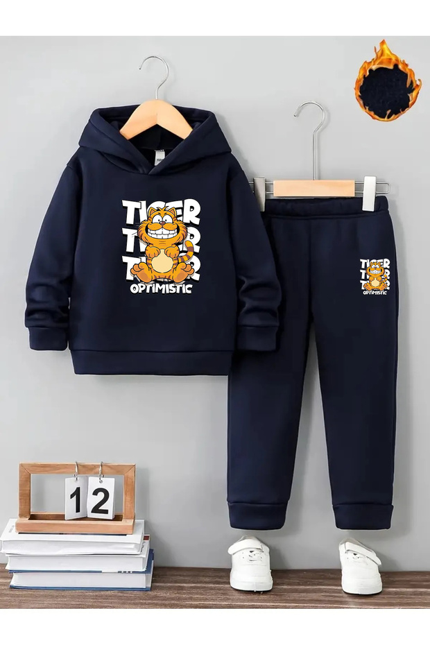 Winter Girl Boy Tracksuit Set 5 6 7 8 9 10 11 12 Years Cat