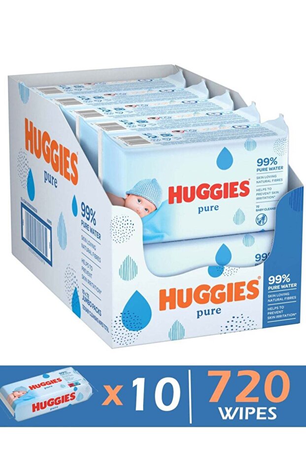 10-Piece Baby Wipes With 99 Percentage Pure Water
