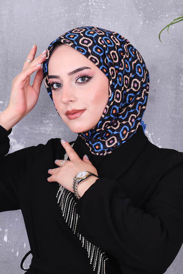 وشاح منقوش من القطن الناعم - 3