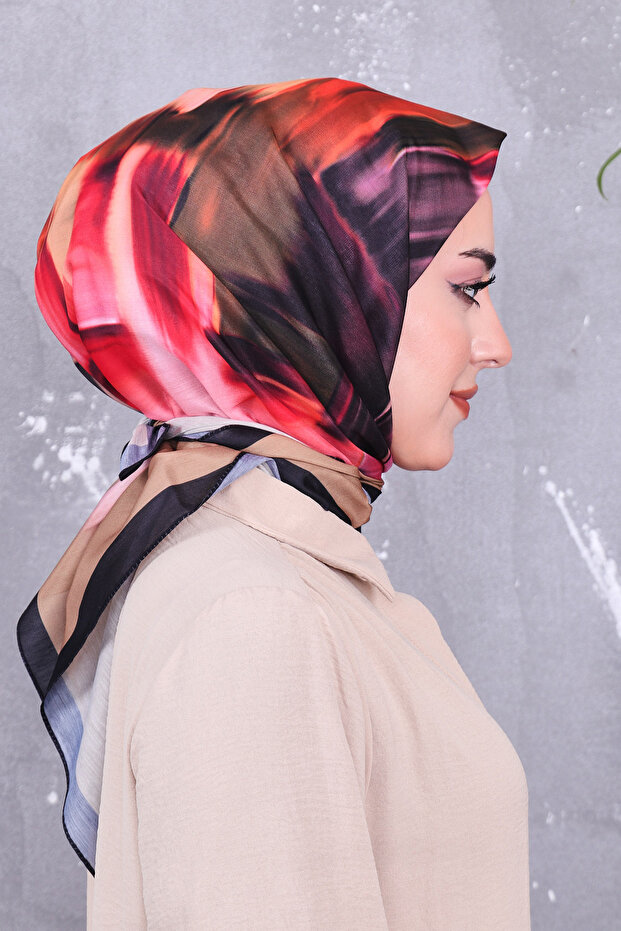 وشاح منقوش من القطن الناعم - 6