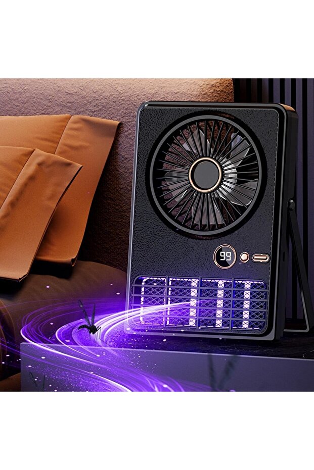 Ev ve Kamp Için Şarjlı Sinek Öldürücü ve Fan Bir Arada - 2