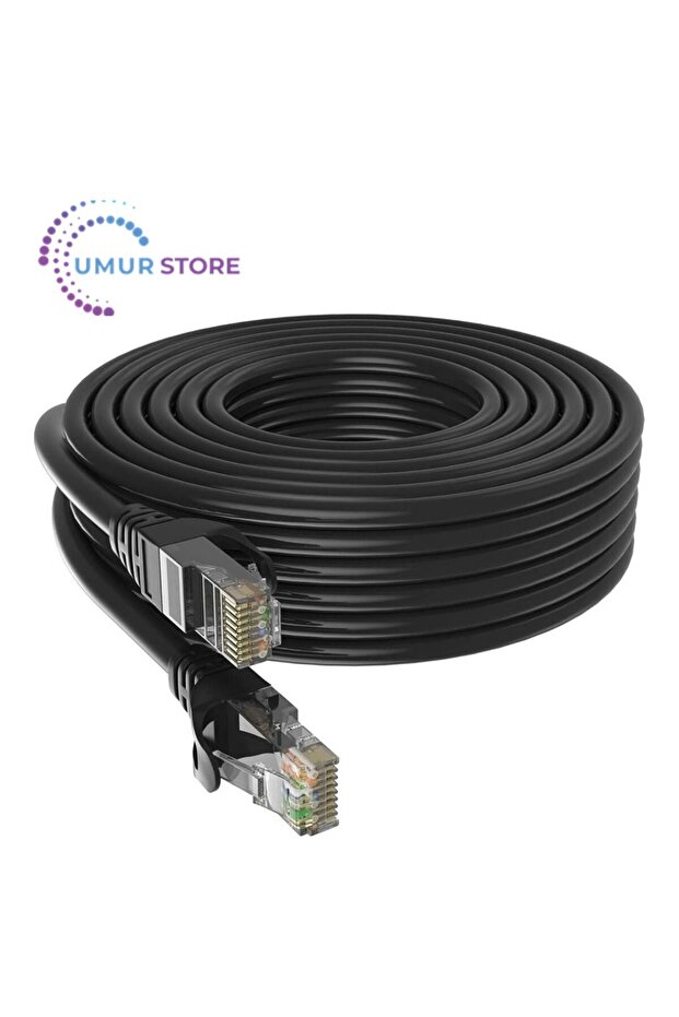 Cat6 Patch Kablo 20 Metre- Siyah - 2