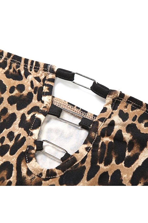 Μίνι φόρεμα Leopard Flounce χωρίς τιτλό - 4