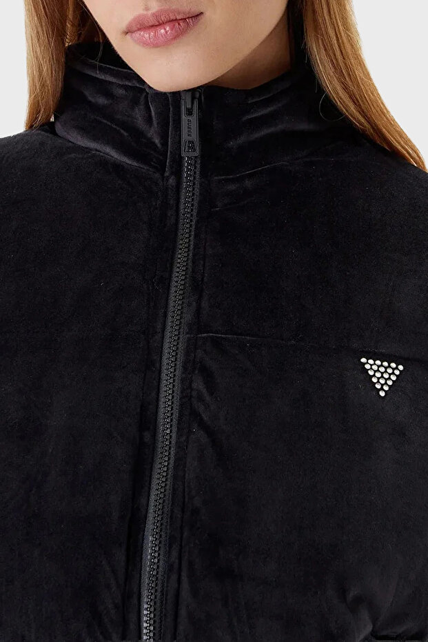 Couture Taşlı Regular Fit Dik Yaka Kısa Mont V4BL03K0232 MONT V4BL03 K0232 JBLK - 5