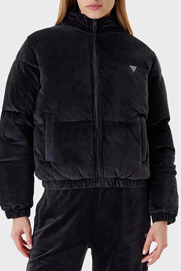 Couture Taşlı Regular Fit Dik Yaka Kısa Mont V4BL03K0232 MONT V4BL03 K0232 JBLK - 1