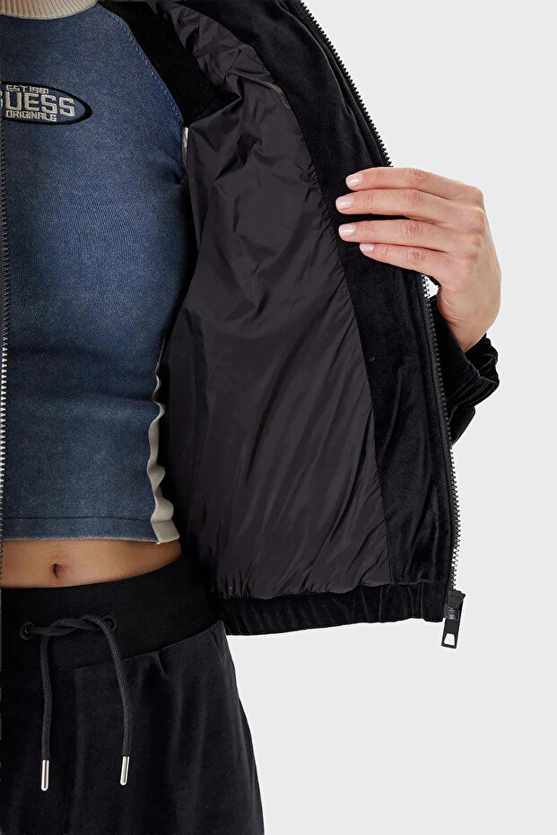 Couture Taşlı Regular Fit Dik Yaka Kısa Mont V4BL03K0232 MONT V4BL03 K0232 JBLK - 4