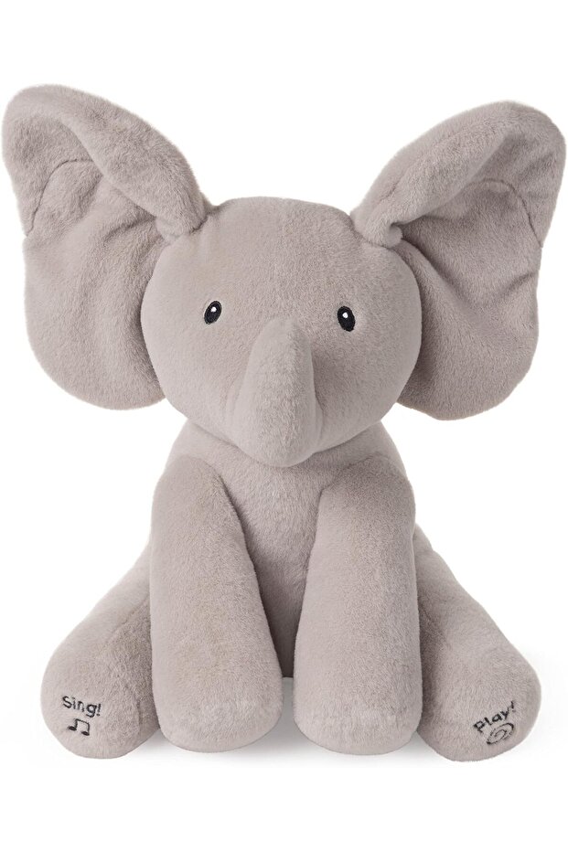 Official Ba Flappy the Elephant, Interactive and Musical Cuddly Plush 12-Inch Stuffed Snuggly P