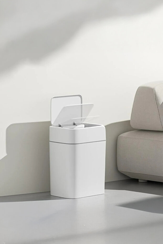 Me02 Hareket Sensörlü Sessiz Kapatma Çöp Kutusu Banyo Mutfak Çöp Kovası Kapaklı Banyo Çöp Kovası18Lt - 5