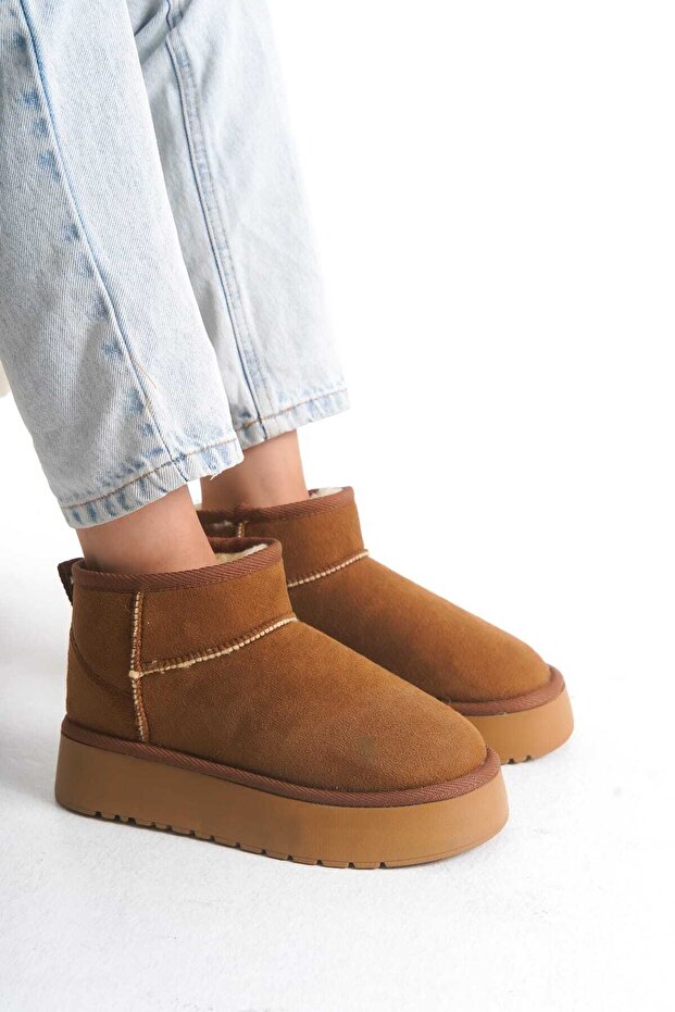 Taba Yüksek Taban uk Kadın Ayakkabı - 4