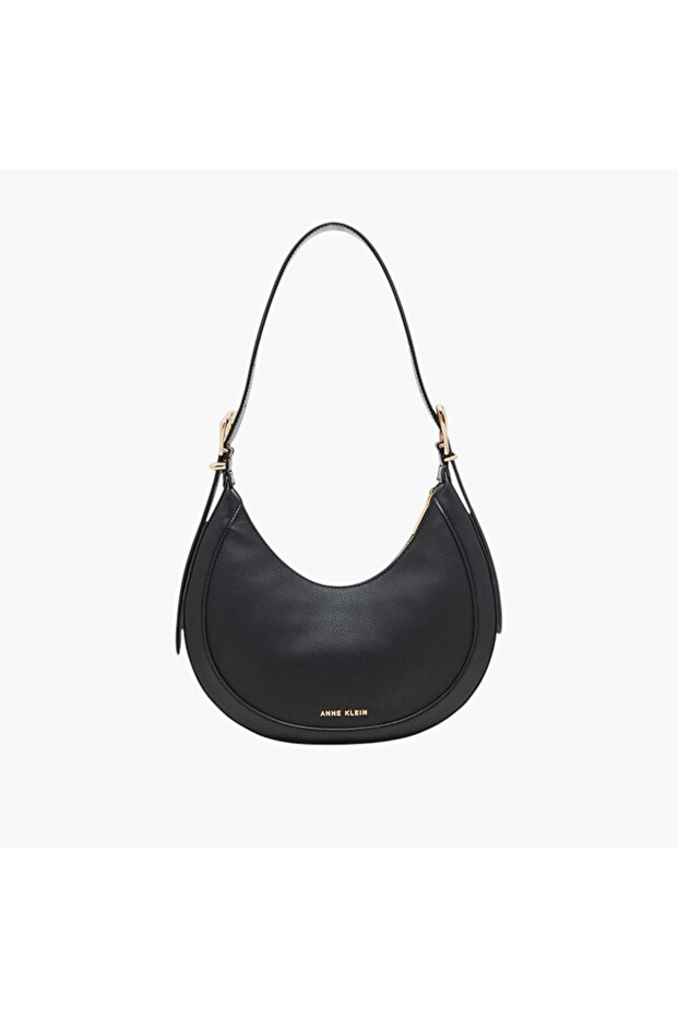 حقيبة كتف صلبة بسحاب إغلاق وحزام قابل للتعديل - 1