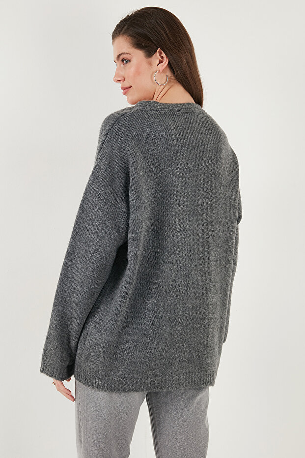 Regular Fit V Yaka Düğmeli Triko Hırka HIRKA 4616229 - 8