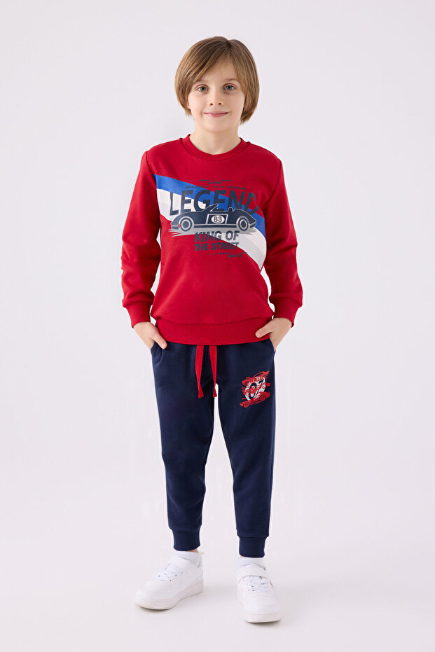 Boy's Red Tracksuit Set - 1