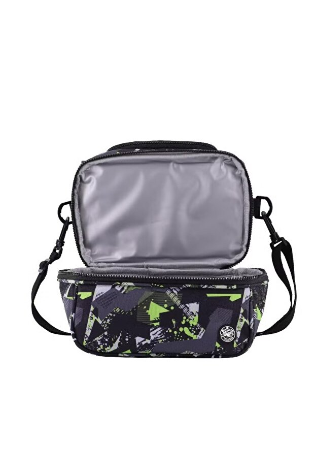 Big Zipper Lunch Bag – Solid Black - 3