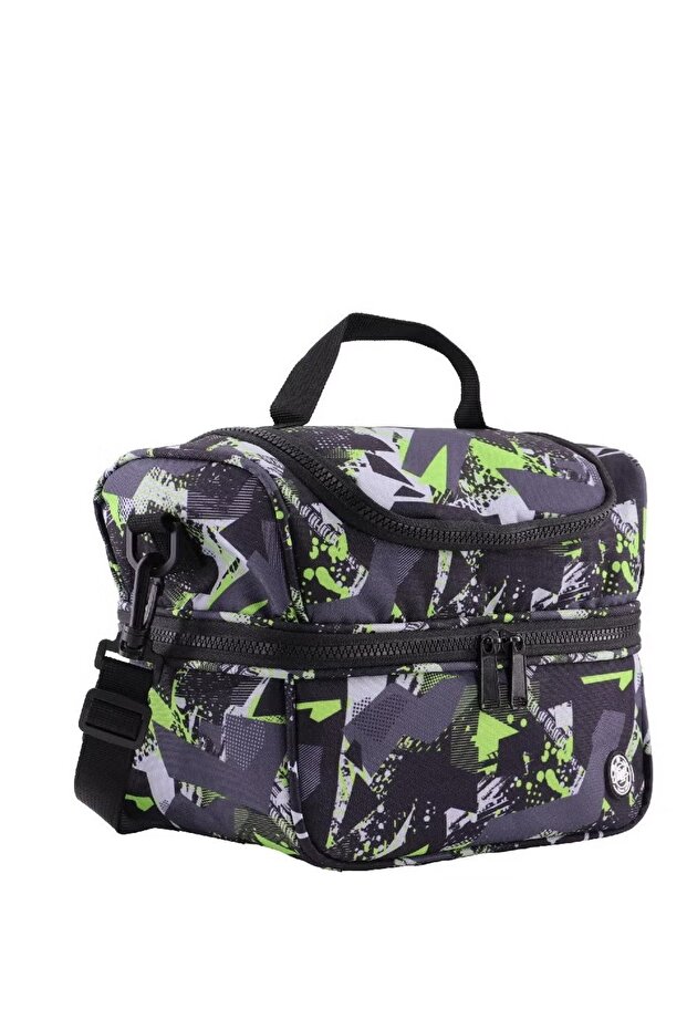 Big Zipper Lunch Bag – Solid Black - 1