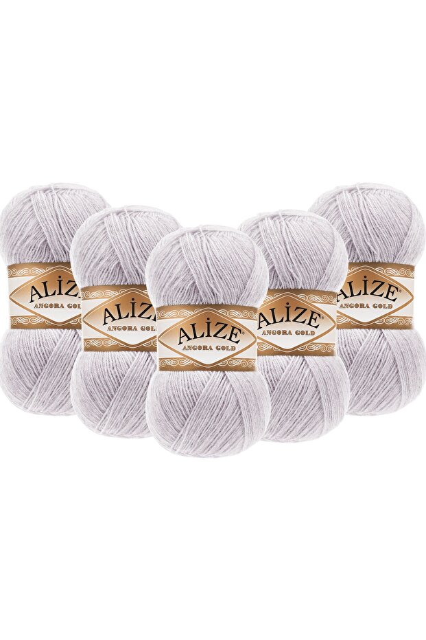 Angora Gold 5’li Paket El Örgü İpi 100g x 5 Adet - Renk Kodu: 71 - Kireç taşı - 1
