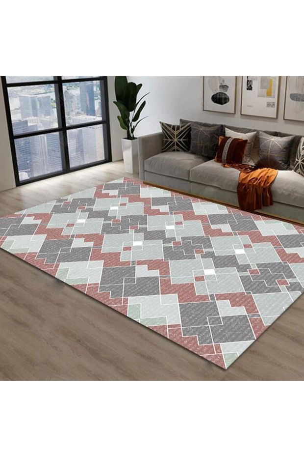Rectangular Soft Touch Carpet Multicolour 200 x 300centimeter