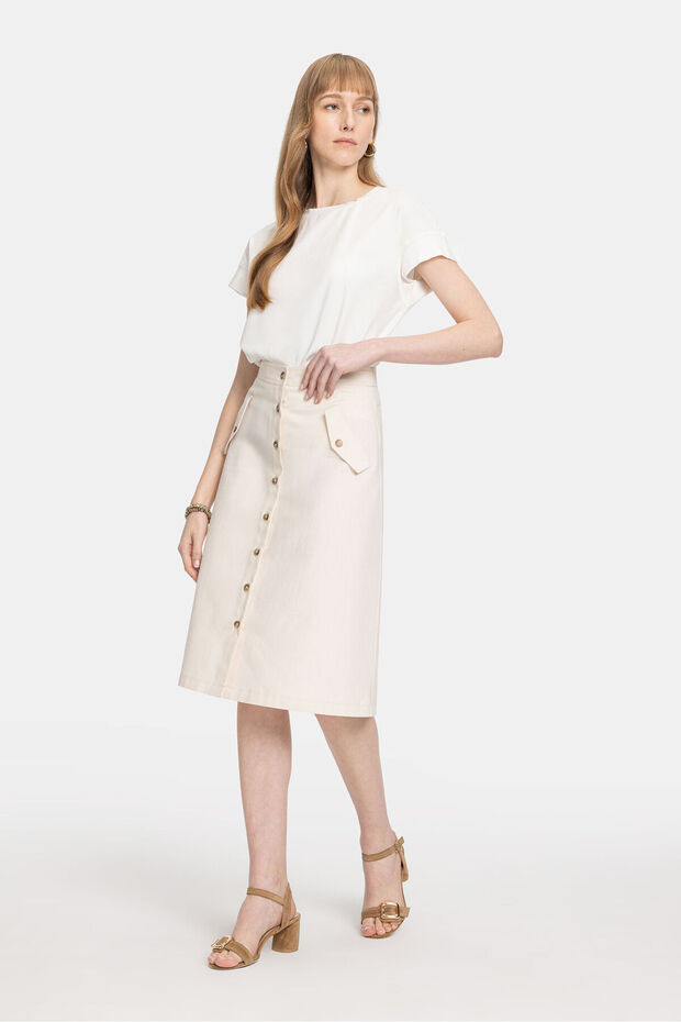 EKRU MİDİ ETEK - 7