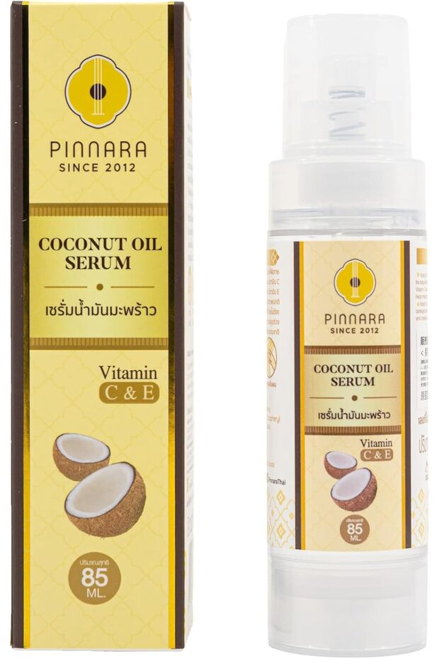 VigorWell PINNARA Coconut Oil Serum Vitamin C & E for Face, Hands, Body and Hair 85ml by Tuki Natura