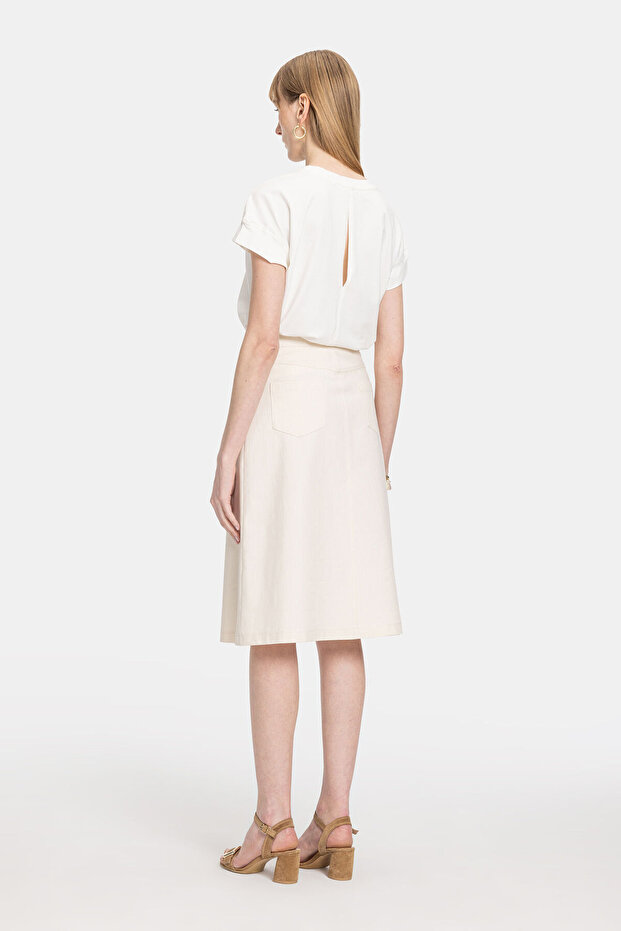 EKRU MİDİ ETEK - 6