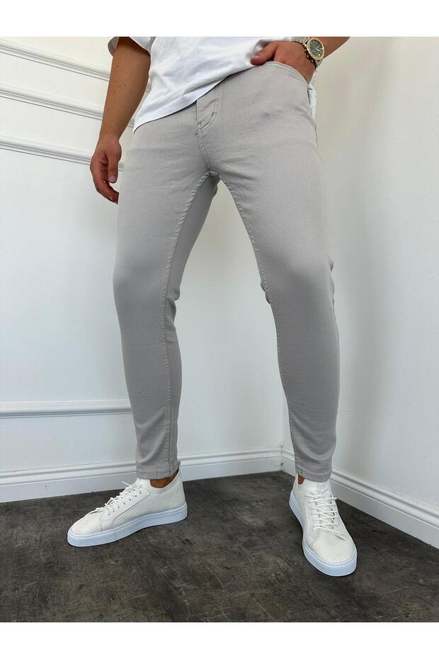 جينز رمادي Slimfit
