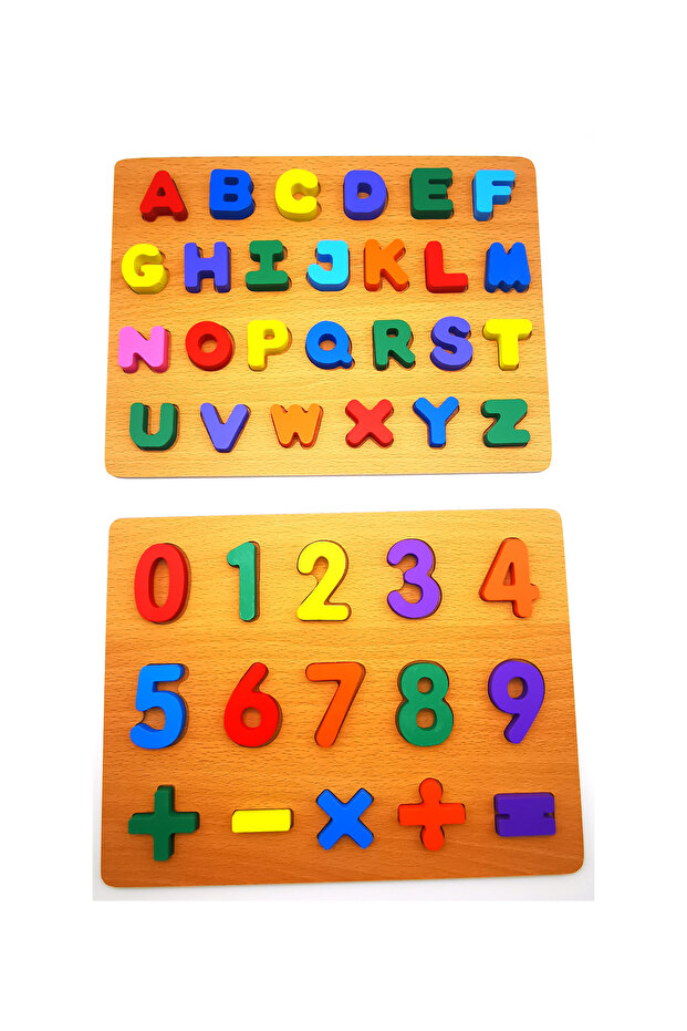 Colorful Alphabet and Number Puzzle Set