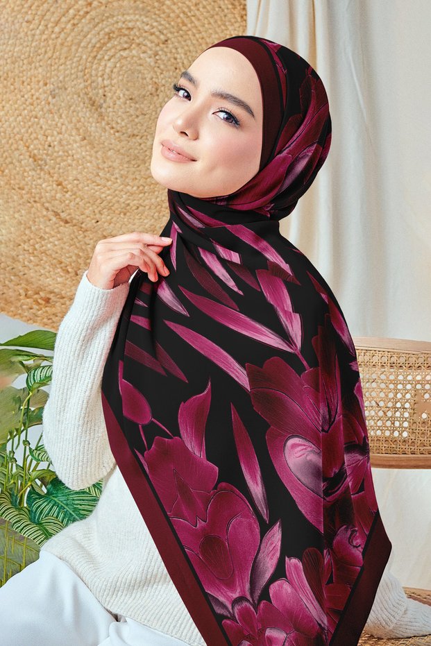Bursa Silk Shawl - Night Sparkle Series - New Collection - Violet