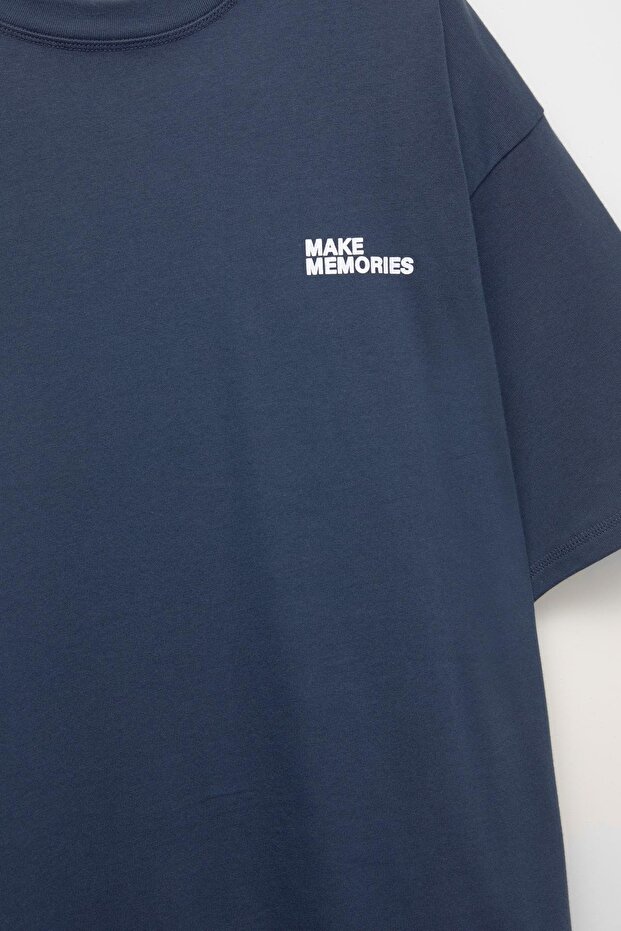 Kalp grafik baskılı tişört - 6