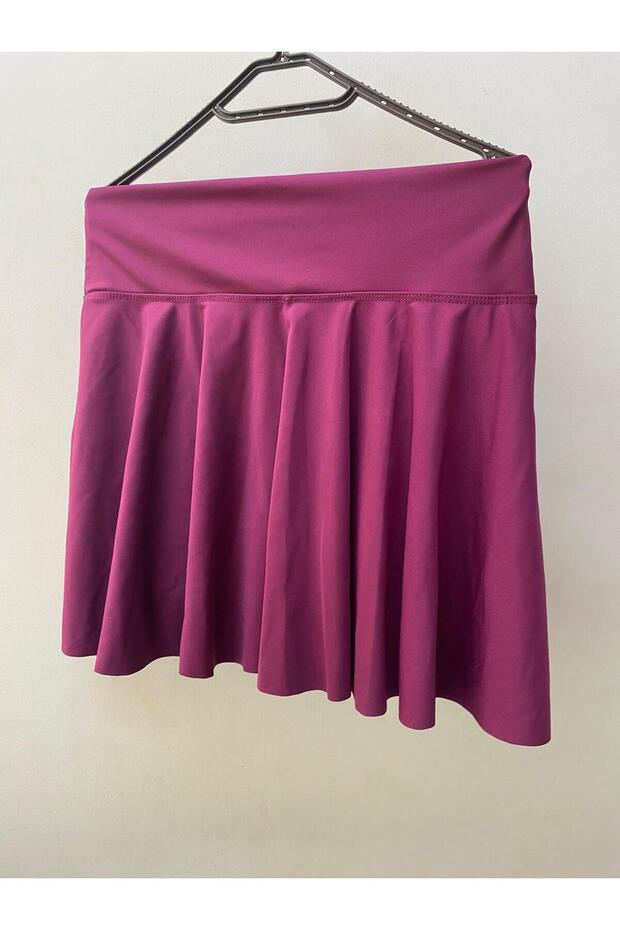 Yüksek Bel Şort Etek - 2