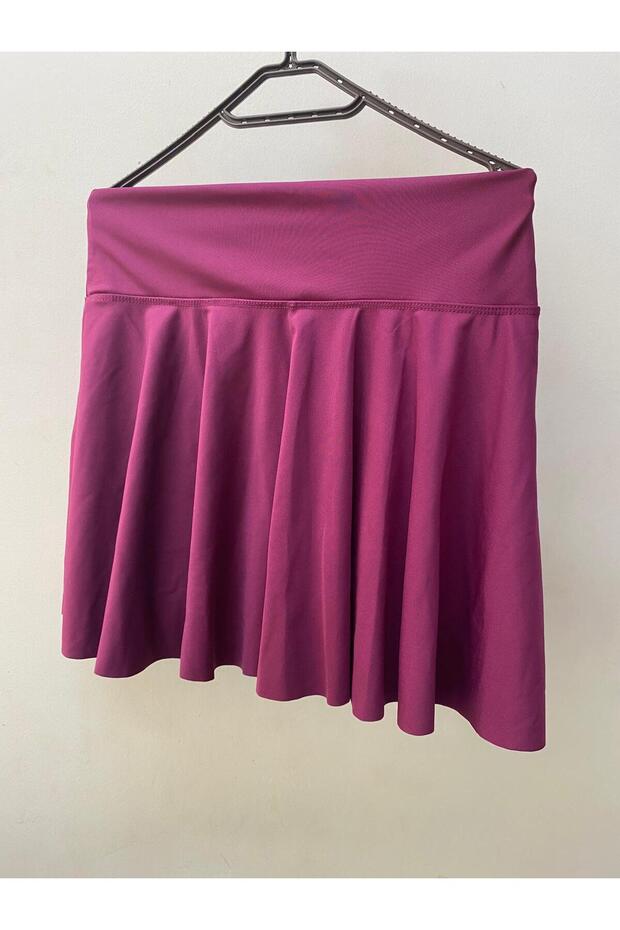 Yüksek Bel Şort Etek - 3