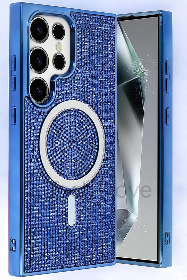 Samsung Galaxy S25 Ultra Case Magsafe Featured Shiny Mosaic Stone Diamond Luxury Cover