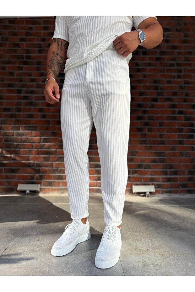 Men's Vertical Striped Trousers