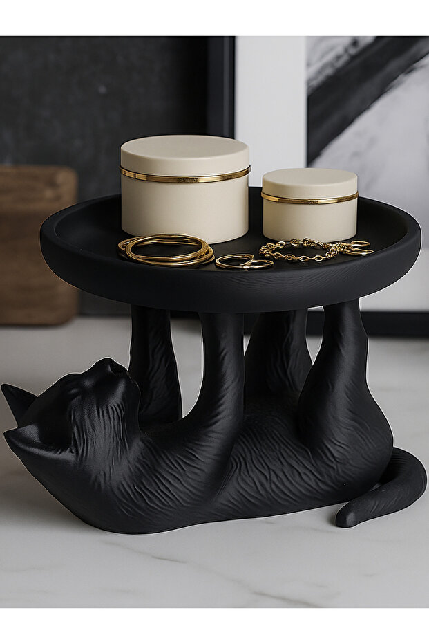 Cat Jewelry Tray Desktop Organizer