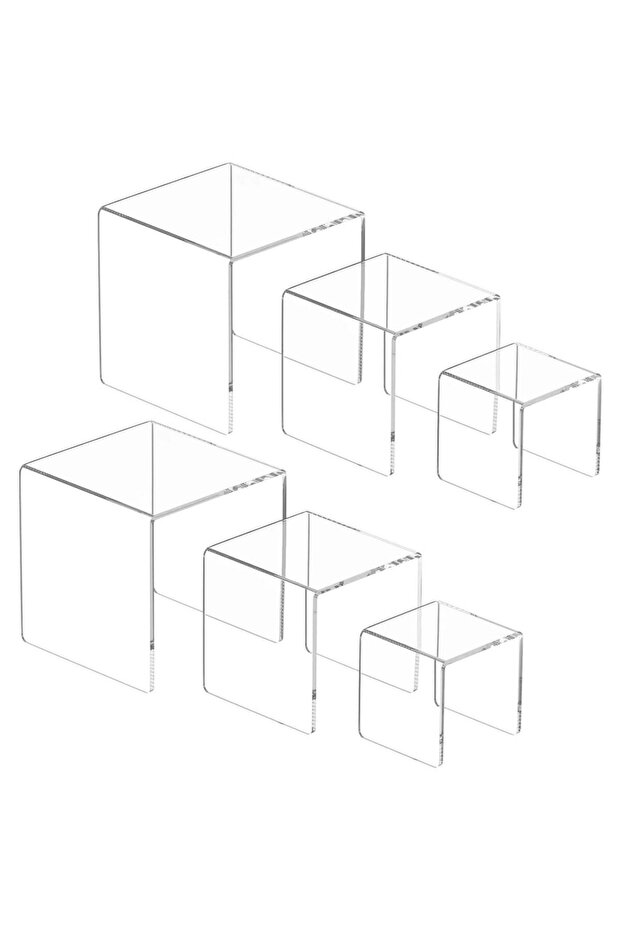 2 Set Acrylic Risers Display for Funko POP Figures,Clear Cake Stands for Candy Dessert Table Decora