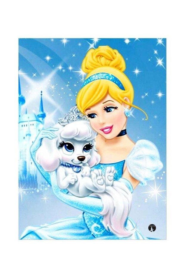 Barbie Themed Metallic Plate Blue/White/Yellow 20x15cm