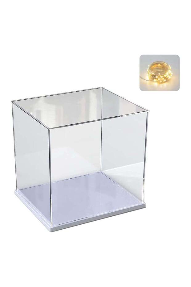 Clear Acrylic Display Case for Toys Collectibles,Assemble Transparent Acrylic Box Dustproof Protect