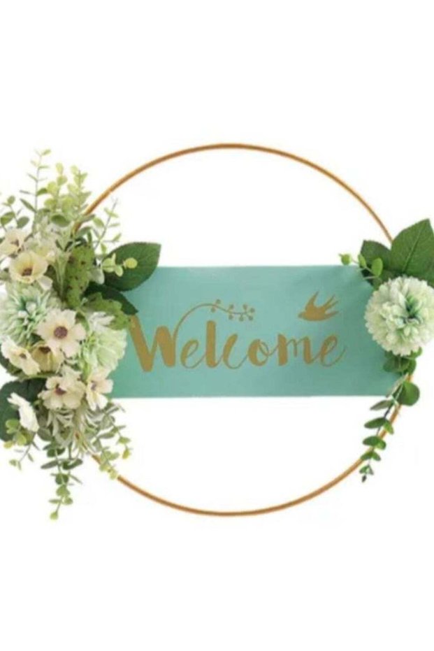 Wall Hanging Garland Decor With Artificial Flower